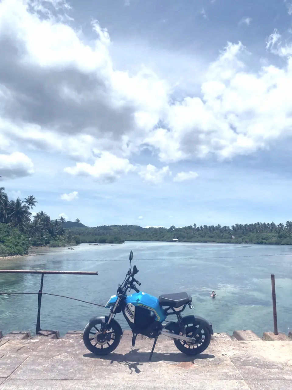 eBike on a bridge at Pacifico, Siargao